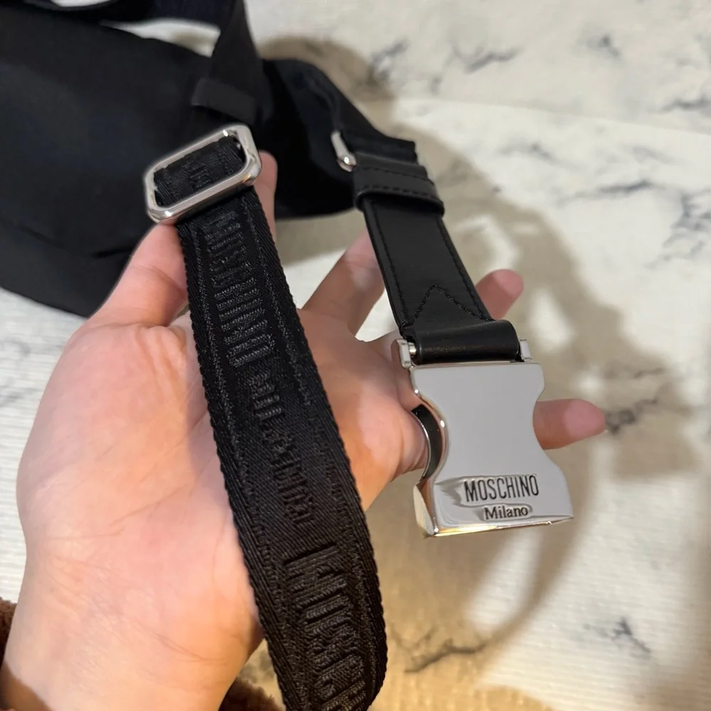 Moschino Couture Black Belt Bag / Bumbag Unisex - Picture 15 of 17